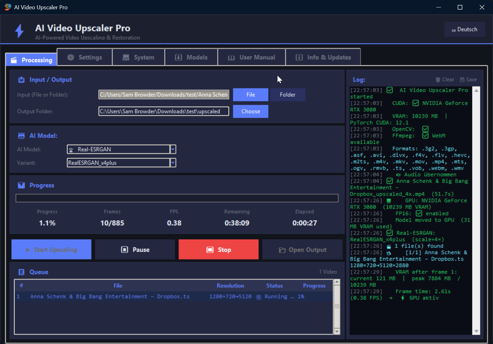 AI Video Upscaler Pro Screenshot
